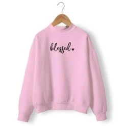 Christian Sweatshirt Blessed 18 Christian Sweatshirt Blessed -Lord's Guidance blessed crewneck sweatshirt pink