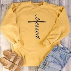 Christian Sweatshirt Blessed Cross 18 Christian Sweatshirt Blessed Cross -Lord's Guidance blessed sweat
