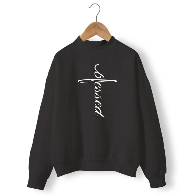 Christian Sweatshirt Blessed Cross 5 Christian Sweatshirt Blessed Cross - Image 3