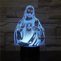 Christian Lamp Sacred Heart 13 Christian Lamp Sacred Heart -Lord's Guidance blue jesus christ night light lords guidance