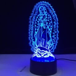 Christian Lamp Virgin Mary 12 Christian Lamp Virgin Mary -Lord's Guidance blue virgin mary lamp lord s guidance