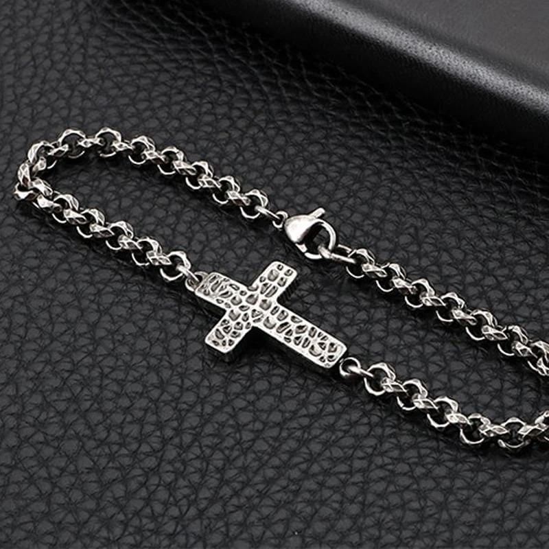 Men's Cross Bracelet Spotted 5 Men's Cross Bracelet Spotted - Image 3