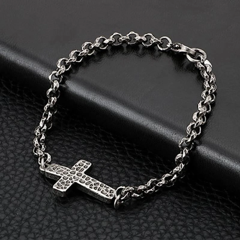 Men's Cross Bracelet Spotted 4 Men's Cross Bracelet Spotted - Image 2