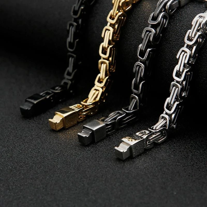 Men's Cross Bracelet Byzantine Chain 14 Men's Cross Bracelet Byzantine Chain - Image 12