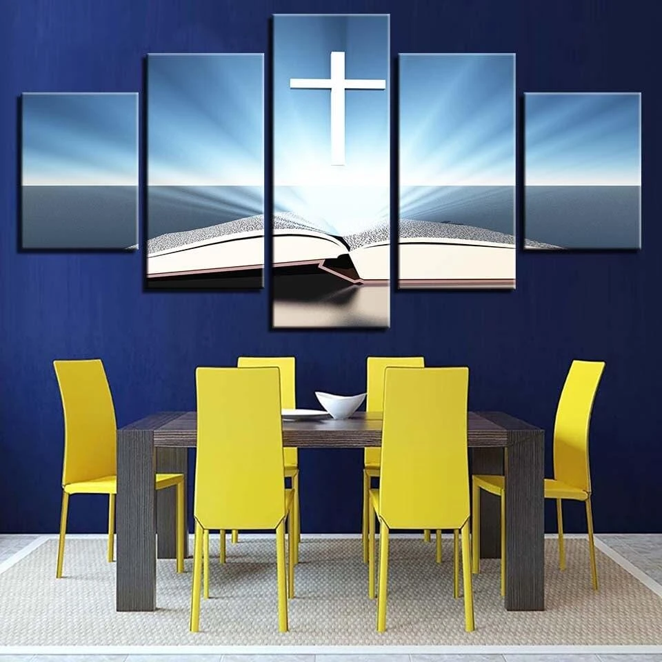 Christian Canvas Art White Cross 5 Christian Canvas Art White Cross - Image 3