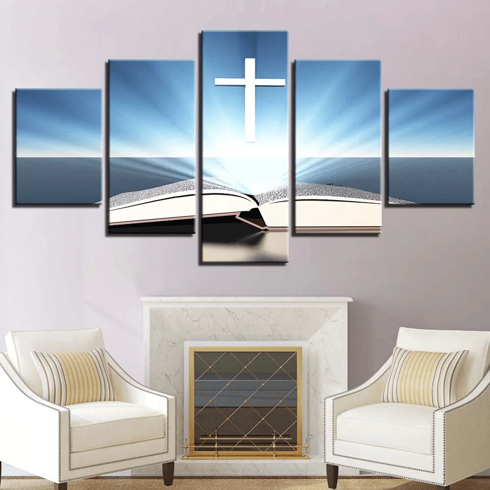 Christian Canvas Art White Cross 6 Christian Canvas Art White Cross - Image 4