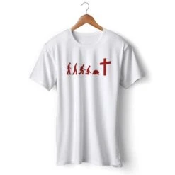 Christian T-Shirt Evolution 8 Christian T-Shirt Evolution -Lord's Guidance christian evolution shirt red