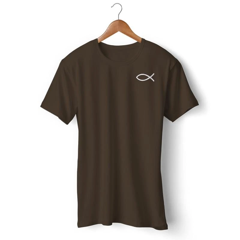Christian T-Shirt Fish Symbol 4 Christian T-Shirt Fish Symbol - Image 2