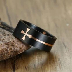 Christian Ring Patty Cross 13 Christian Ring Patty Cross -Lord's Guidance christianblackringandrosegold