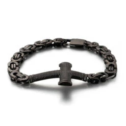Men's Cross Bracelet Vintage Cross Link Chain 11 Men's Cross Bracelet Vintage Cross Link Chain -Lord's Guidance cross link chain bracelet black