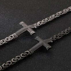 Men's Cross Bracelet Vintage Cross Link Chain 12 Men's Cross Bracelet Vintage Cross Link Chain -Lord's Guidance cross link chain bracelet christian