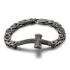 Men's Cross Bracelet Vintage Cross Link Chain 2 Men's Cross Bracelet Vintage Cross Link Chain -Lord's Guidance cross link chain bracelet vintage black