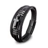 Men's Cross Bracelet Multi Layer 1 Men's Cross Bracelet Multi Layer -Lord's Guidance cross multi layer bracelet black