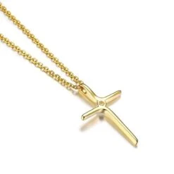 Gold Plated Women's Christian Necklace Elegance 11 Gold Plated Women's Christian Necklace Elegance -Lord's Guidance cross necklace cubic zirconia diamond lord s guidance