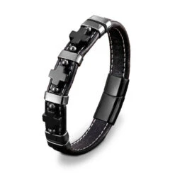 Men's Cross Bracelet Natural Stone 10 Men's Cross Bracelet Natural Stone -Lord's Guidance cross stone bracelet agate