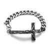 Men's Cross Bracelet Steel Crucifix