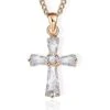 Women's Christian Necklace Crystal Cross 2 Women's Christian Necklace Crystal Cross -Lord's Guidance crystal cross necklace gold