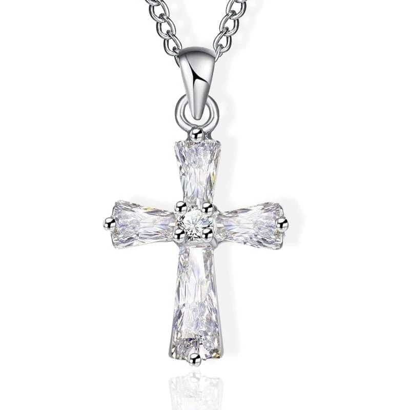 Women's Christian Necklace Crystal Cross 6 Women's Christian Necklace Crystal Cross - Image 4
