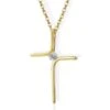 Gold Plated Women's Christian Necklace Elegance 1 Gold Plated Women's Christian Necklace Elegance -Lord's Guidance cubic zirconia cross necklace