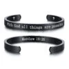 Bible Verse Bracelet Matthew 19:26 (Cuff) 1 Bible Verse Bracelet Matthew 19:26 (Cuff) -Lord's Guidance cuff bible verse bracelet matthew 19 26 lord s guidance