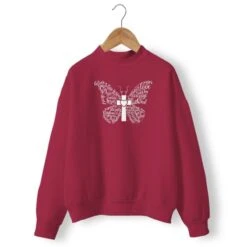 Christian Sweatshirt Butterfly 21 Christian Sweatshirt Butterfly -Lord's Guidance cute christian sweatshirts burgundy