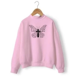 Christian Sweatshirt Butterfly 23 Christian Sweatshirt Butterfly -Lord's Guidance cute christian sweatshirts pink