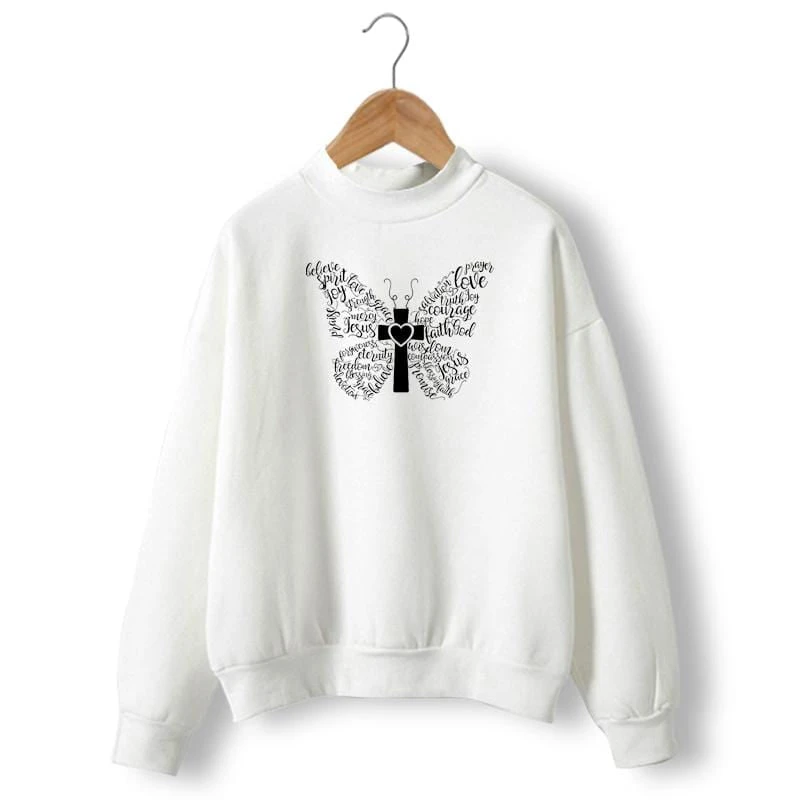 Christian Sweatshirt Butterfly 3 Christian Sweatshirt Butterfly