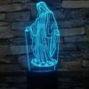 Christian Lamp Mother Mary 1 Christian Lamp Mother Mary -Lord's Guidance cyan virgin mary table lamp lords guidance
