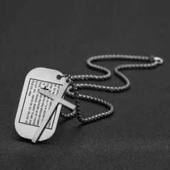 Men's Christian Necklace Lord's Prayer Dog Tag 11 Men's Christian Necklace Lord's Prayer Dog Tag -Lord's Guidance dog tag necklace lord s prayer lord s guidance