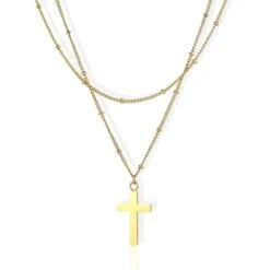 Women's Christian Necklace Double Layer