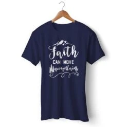 Christian T-Shirt Faith Can Move Mountains 10 Christian T-Shirt Faith Can Move Mountains -Lord's Guidance faith can move mountains shirt navy