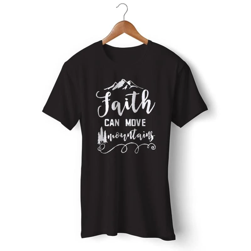 Christian T-Shirt Faith Can Move Mountains 3 Christian T-Shirt Faith Can Move Mountains