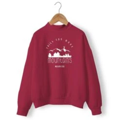 Christian Sweatshirt Faith Can Move Mountains 17 Christian Sweatshirt Faith Can Move Mountains -Lord's Guidance faith can move mountains sweatshirt burgundy