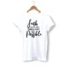 Christian T-Shirt Faith Makes It Possible 2 Christian T-Shirt Faith Makes It Possible -Lord's Guidance faith does not make things easy shirt white