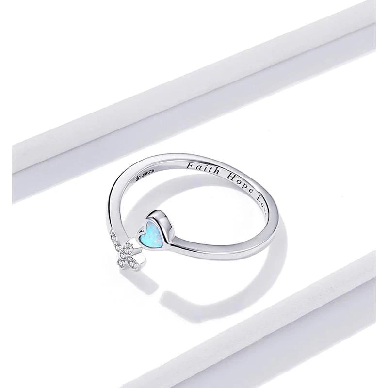 Christian Ring Faith Hope Love (Silver) 7 Christian Ring Faith Hope Love (Silver) - Image 5