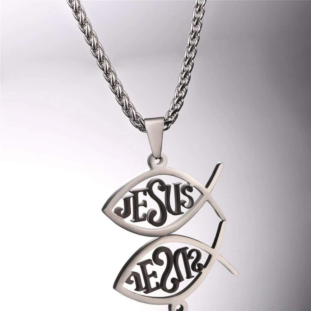 Women's Christian Necklace Fish 4 Women's Christian Necklace Fish - Image 2