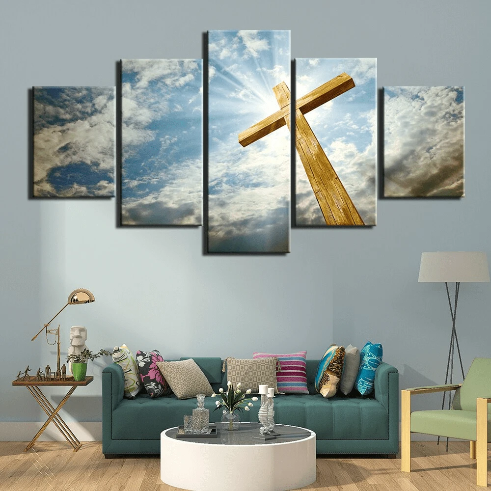 Christian Canvas Art Jesus' Cross 4 Christian Canvas Art Jesus' Cross - Image 2