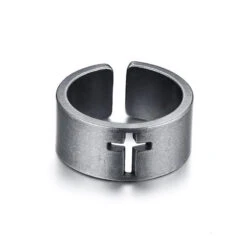 Christian Ring Cut Out Cross 9 Christian Ring Cut Out Cross -Lord's Guidance front cut out cross ring lord s guidance