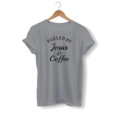 Christian T-Shirt Fueled By Jesus And Coffee 15 Christian T-Shirt Fueled By Jesus And Coffee -Lord's Guidance fueled by jesus and coffee shirt gray