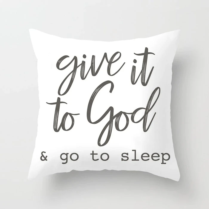 Christian Pillow Cover Give It To God 3 Christian Pillow Cover Give It To God