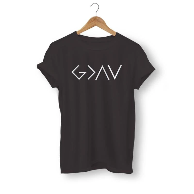 Christian T-Shirt God Is Greater Symbol 4 Christian T-Shirt God Is Greater Symbol - Image 2