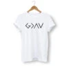 Christian T-Shirt God Is Greater Symbol 1 Christian T-Shirt God Is Greater Symbol -Lord's Guidance god is greater than the highs and lows womens shirt white