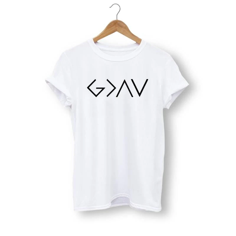 Christian T-Shirt God Is Greater Symbol 3 Christian T-Shirt God Is Greater Symbol