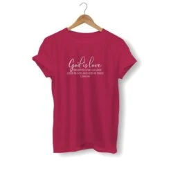 Christian T-Shirt God Is Love 19 Christian T-Shirt God Is Love -Lord's Guidance god is love shirt burgundy