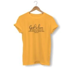 Christian T-Shirt God Is Love 17 Christian T-Shirt God Is Love -Lord's Guidance god is love shirt yellow