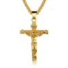 Men's Christian Necklace INRI (Golden) -Lord's Guidance gold inri cross necklace lord s guidance