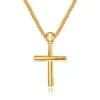 Men's Christian Necklace Baseball Bat (Golden)