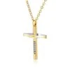 Men's Christian Necklace Diamonds Golden -Lord's Guidance gold mens cross necklace with diamonds lord s guidance