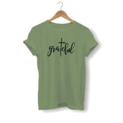 Christian T-Shirt Grateful 21 Christian T-Shirt Grateful -Lord's Guidance grateful christian t shirt olive