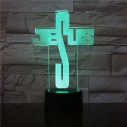 Christian Lamp Jesus Name 12 Christian Lamp Jesus Name -Lord's Guidance green jesus night light lords guidance